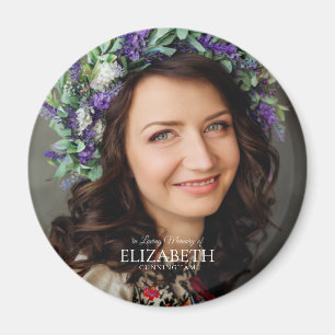 Einfaches Memorial für benutzerdefiniertes Foto Magnet