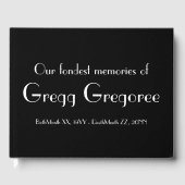 Einfaches Memorial Gästebuch (Vorderseite)