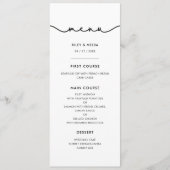 Einfaches Menü mit niedlichem Schriftart Menükarte (Vorderseite)