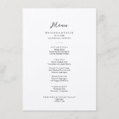 Einfaches Menü zum Abendessen mit klassischer Kraf Menükarte (Vorderseite)