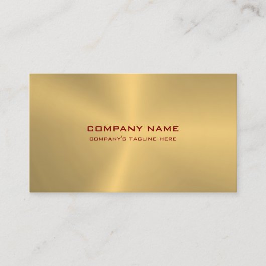 Einfaches Metall-Gold-Textur-Edelstahl-Aussehen Visitenkarte (Vorderseite)