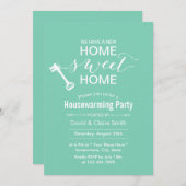 Einfaches Mini-Grün des neuen Zuhause Housewarming Einladung (Vorne/Hinten)