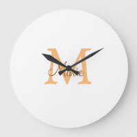 einfaches minimal add name monogramm orange braun