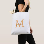 einfaches minimal add name monogramm orange braun tasche (Von Nahem)