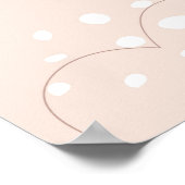 Einfaches Minimal-Boho Kunstleaf Herz-Pflanze-Desi Poster (Ecke)