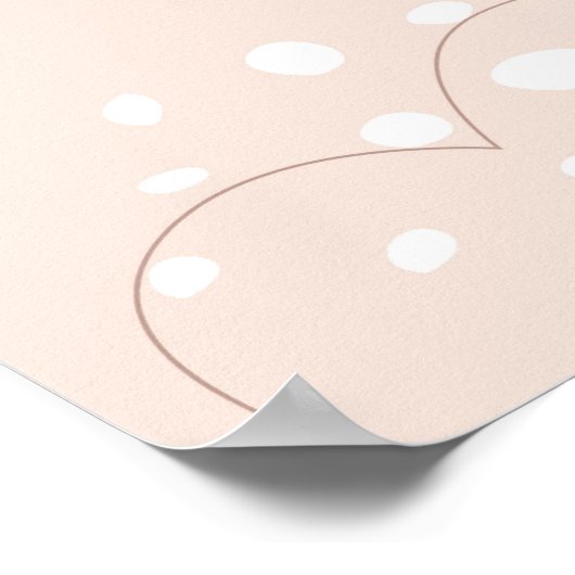 Einfaches Minimal-Boho Kunstleaf Herz-Pflanze-Desi Poster (Ecke)