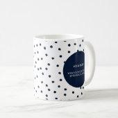 Einfaches Minimal-Business-Logo für Navy Kaffeetasse (VorderseiteRechts)