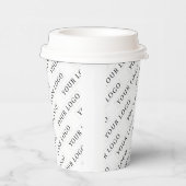 Einfaches Minimal Business Logo-Muster Pappbecher (Rechts)