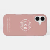 Einfaches Minimal Custom Business Firmenlogo iPhone 16 Hülle (Rückseite (Horizontal))