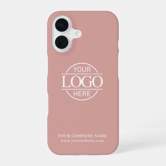 Einfaches Minimal Custom Business Firmenlogo iPhone 16 Hülle (Rückseite)
