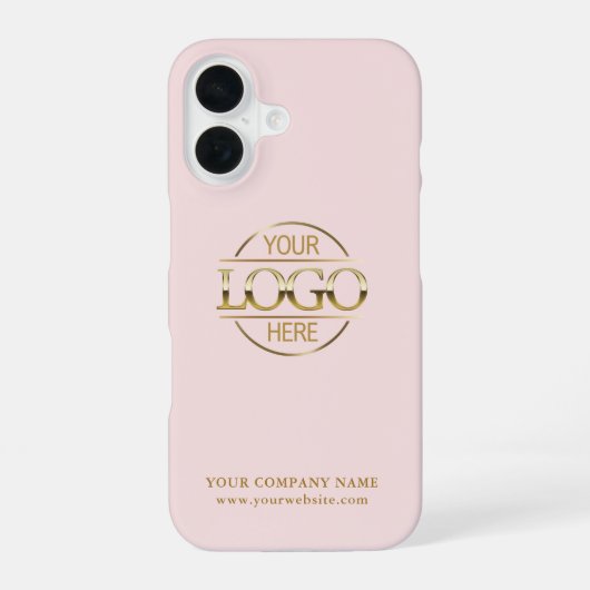 Einfaches Minimal Custom Business Firmenlogo iPhone 16 Hülle (Rückseite)