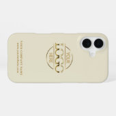 Einfaches Minimal Custom Business Firmenlogo iPhone 16 Hülle (Rückseite (Horizontal))