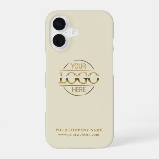 Einfaches Minimal Custom Business Firmenlogo iPhone 16 Hülle (Rückseite)