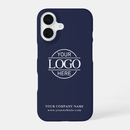 Einfaches Minimal Custom Business Firmenlogo iPhone 16 Hülle (Rückseite)