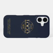 Einfaches Minimal Custom Business Firmenlogo iPhone 16 Hülle (Rückseite (Horizontal))