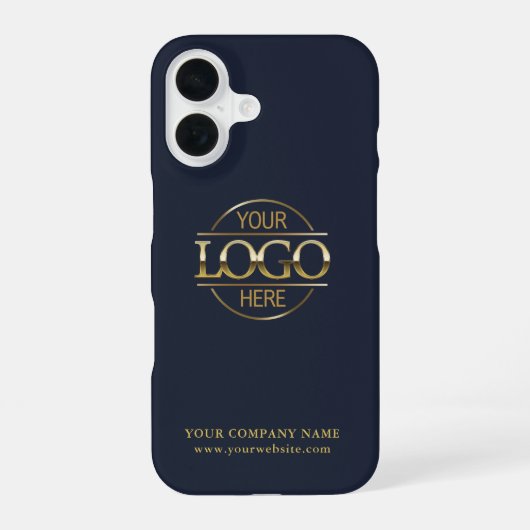 Einfaches Minimal Custom Business Firmenlogo iPhone 16 Hülle (Rückseite)