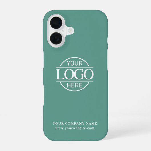 Einfaches Minimal Custom Business Firmenlogo iPhone 16 Hülle (Rückseite)
