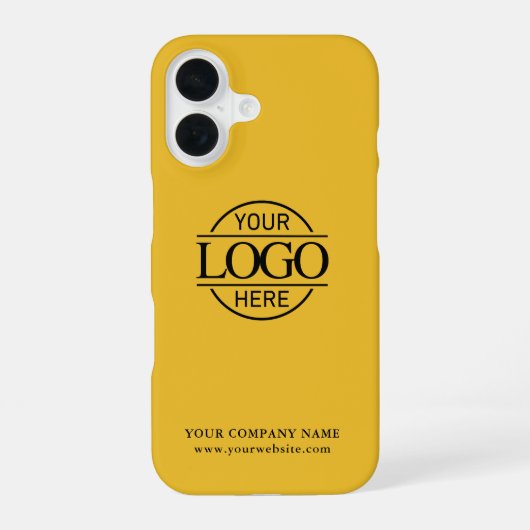 Einfaches Minimal Custom Business Firmenlogo iPhone 16 Hülle (Rückseite)