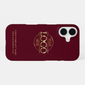 Einfaches Minimal Custom Business Firmenlogo iPhone 16 Hülle (Rückseite (Horizontal))