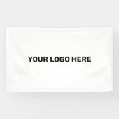 EINFACHES MINIMAL-CUSTOM-GESCHÄFTSLOGO HIER BANNER (Horizontal)
