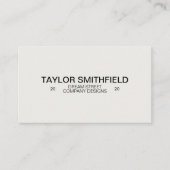Einfaches Minimal Designer Modern Visitenkarte (Vorderseite)