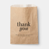 Einfaches Minimal Elegant Vielen Dank Geschenktütchen (Vorderseite)