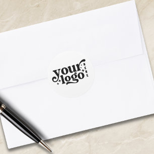 Einfaches Minimal-elegantes Firmenlogo hier Runder Aufkleber