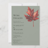 Einfaches Minimal Fall Sage Green Foto Wir sind Ve Einladung (Vorderseite)