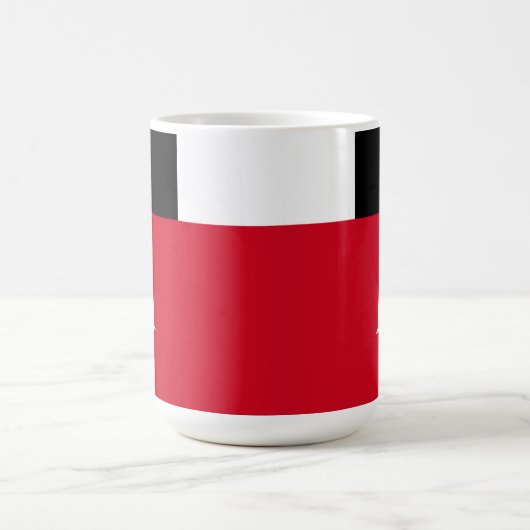 Einfaches Minimal-Farbblock mit Monogram-Initial Kaffeetasse (Mittel)