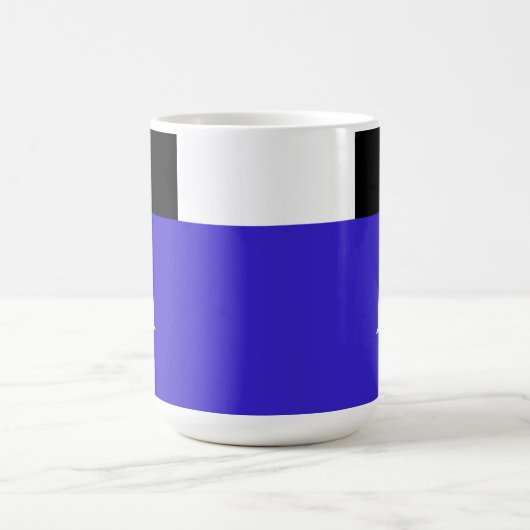 Einfaches Minimal-Farbblock mit Monogram-Initial Kaffeetasse (Mittel)