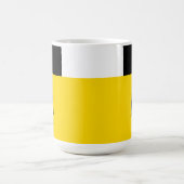 Einfaches Minimal-Farbblock mit Monogram-Initial Kaffeetasse (Mittel)