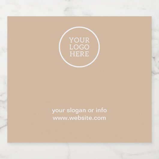 Einfaches Minimal-Firmenlogo | Unternehmen Alkoholflaschenetikett (Einzelnes Label)