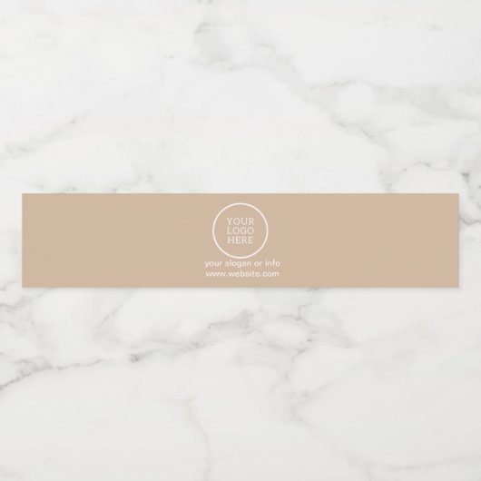 Einfaches Minimal-Firmenlogo | Unternehmen Wasserflaschenetikett (Einzelnes Label)