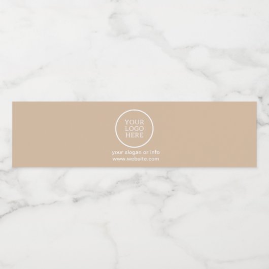 Einfaches Minimal-Firmenlogo | Unternehmen Wasserflaschenetikett (Einzelnes Label)