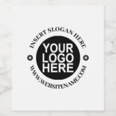 Einfaches Minimal-Firmenlogo Weinetikett (Einzelnes Label)