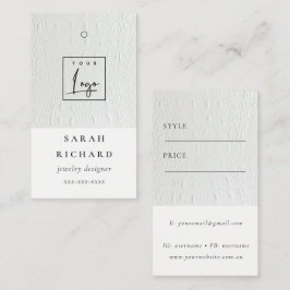 Einfaches Minimal-Leder-Textur-Preis-Logo Visitenkarte