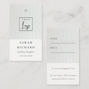 Einfaches Minimal-Leder-Textur-Preis-Logo Visitenkarte