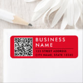 Einfaches Minimal Modern Red Schwarz-weiß Web QR C (Insitu)