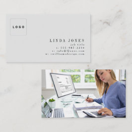 Einfaches Minimal Modernes Professionelles Logo Fo Visitenkarte