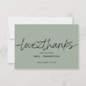 Einfaches Minimal Modernes Script-Brautparty Dankeskarte (Vorderseite)