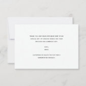 Einfaches Minimal Modernes Script-Brautparty Dankeskarte (Rückseite)