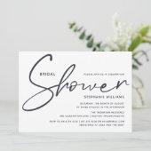 Einfaches Minimal Modernes Script-Brautparty Einladung (Stehend Vorderseite)