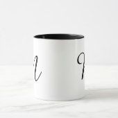 Einfaches Minimal-Monogramm-Logo füge deine Kaffee Tasse (Zentrum)