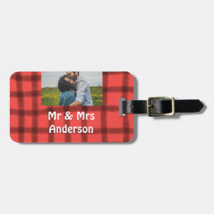 Einfaches Minimal Mr und Mrs fügen Sie Ihr Namensf Gepäckanhänger