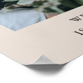 Einfaches Minimal Natural Foto Wedding Willkommens Poster (Ecke)
