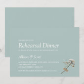 Einfaches Minimal-Probe-Dinner mit Handpresse Einladung (Vorne/Hinten)
