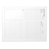 Einfaches Minimal Rezeptkarten Kartenbuch Notizblock (Vorderseite)