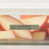 Einfaches Minimal Rustic Kraft Logo Candle Label Etiketten (Befestigt)