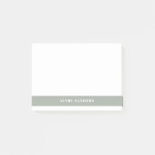 Einfaches Minimal-Sage Grün Moderner Farbblock Post-it Klebezettel (Vorderseite)