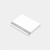 Einfaches Minimal-Sage Grün Moderner Farbblock Post-it Klebezettel (angewinkelt)